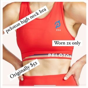 Peloton high neck bra in red - only worn 2x!